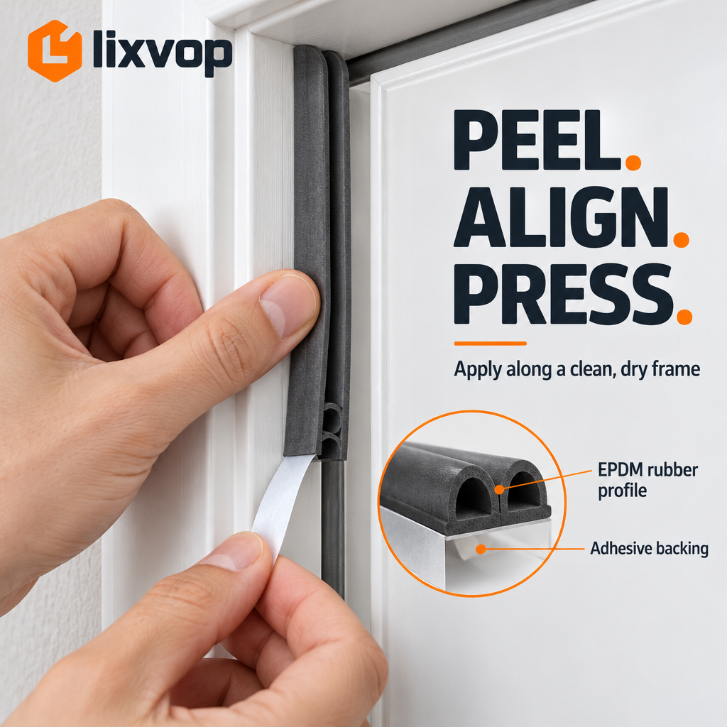 lixvop Self-Adhesive Foam Weatherstripping Roll — everyday use