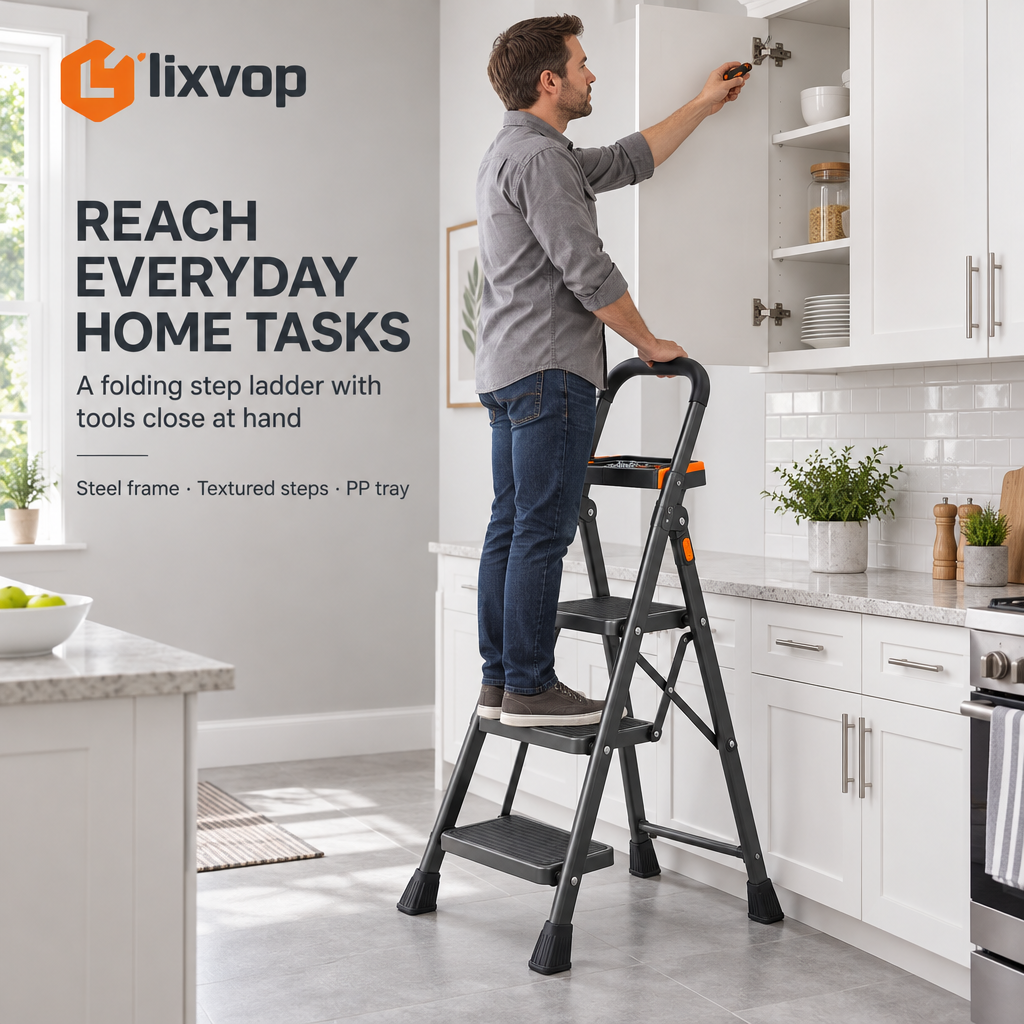 lixvop Folding Utility Step Ladder — everyday use