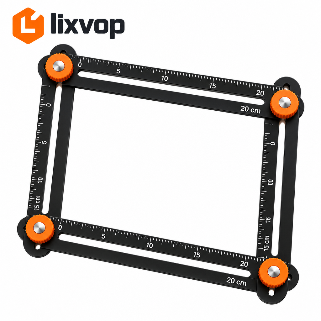 lixvop Four-Sided Adjustable Angle Measuring Ruler — product view