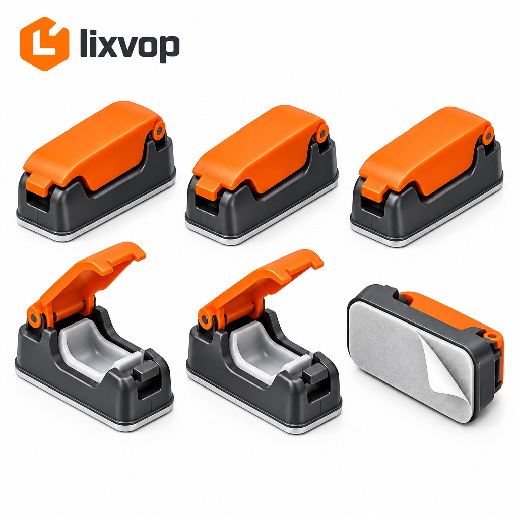 lixvop Hinged Adhesive Cable Organizer Clips — product presentation