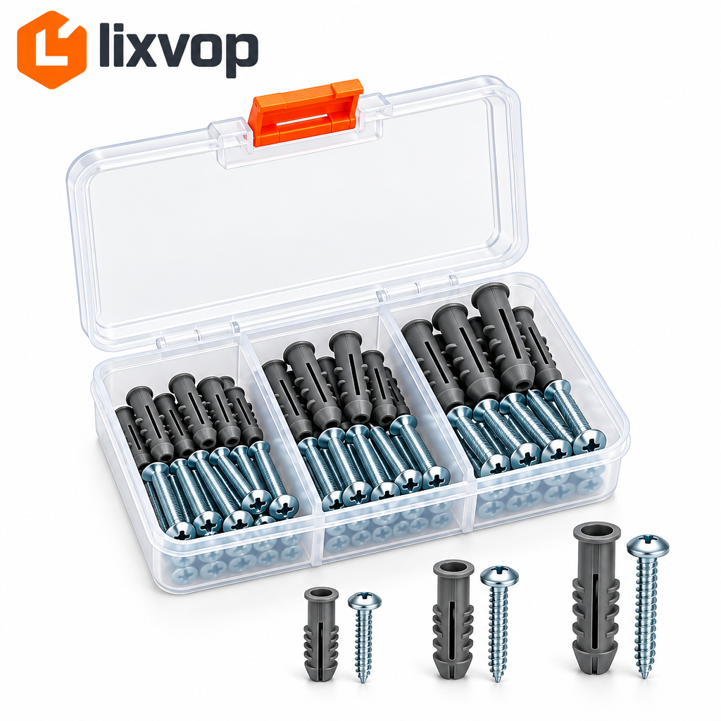 lixvop Assorted Screws and Wall Anchors Organizer Kit — product view