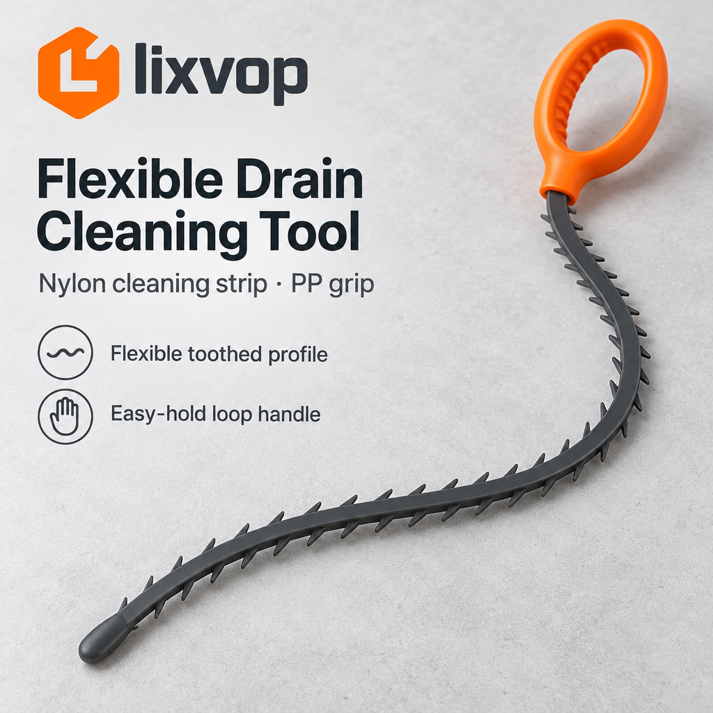 lixvop Flexible Barbed Drain Hair Removal Tool — design overview