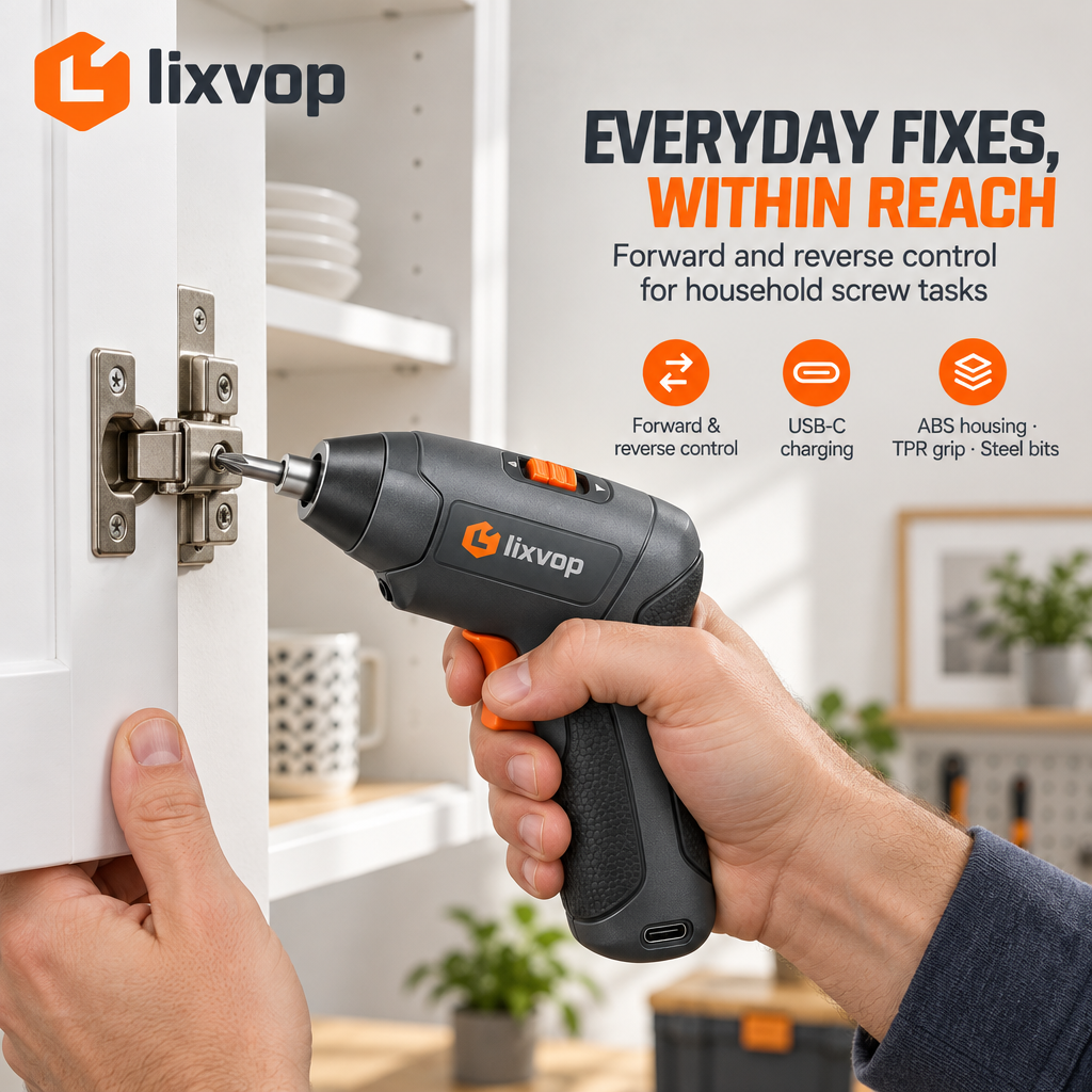 lixvop Cordless Electric Screwdriver with Bit Set — everyday use