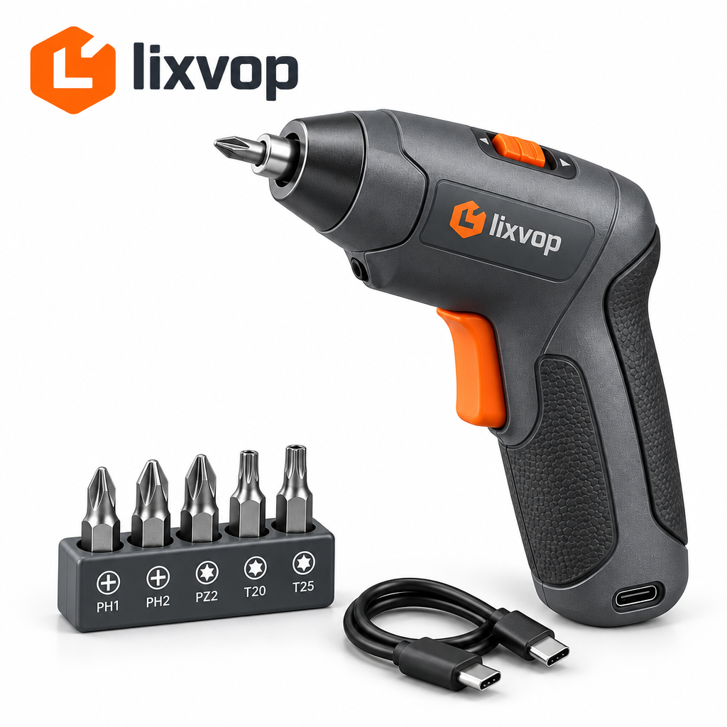 lixvop Cordless Electric Screwdriver with Bit Set — product presentation