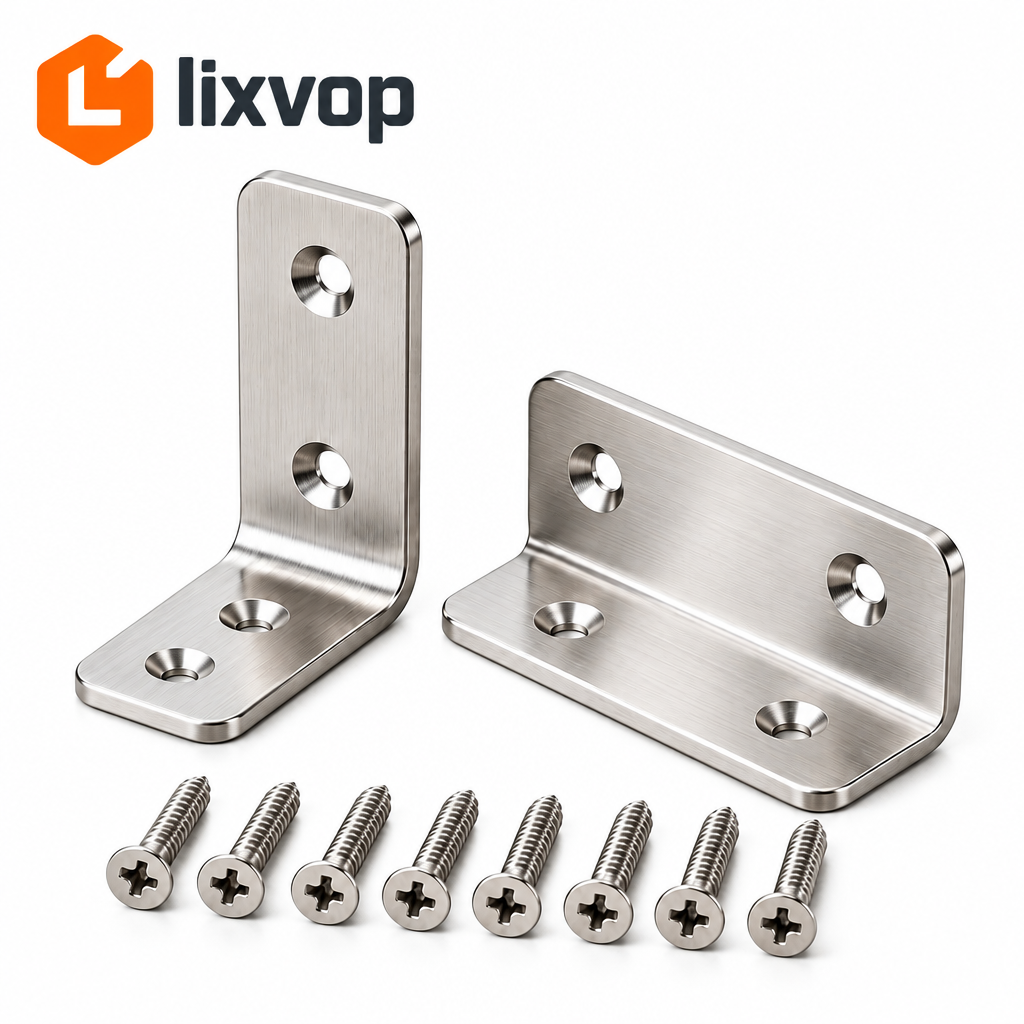 lixvop Metal L-Brackets with Matching Screws — product view