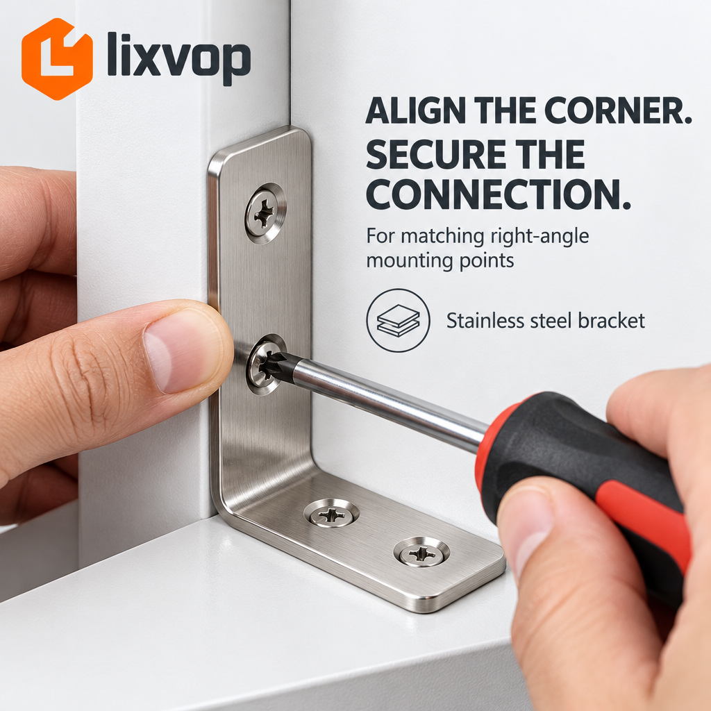lixvop Metal L-Brackets with Matching Screws — everyday use