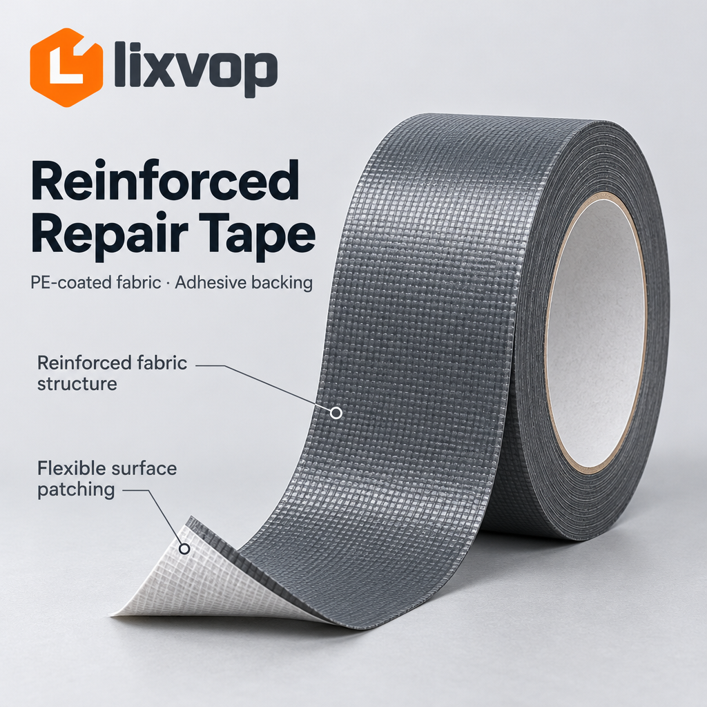 lixvop Heavy-Duty Gray Repair Tape Roll — design overview