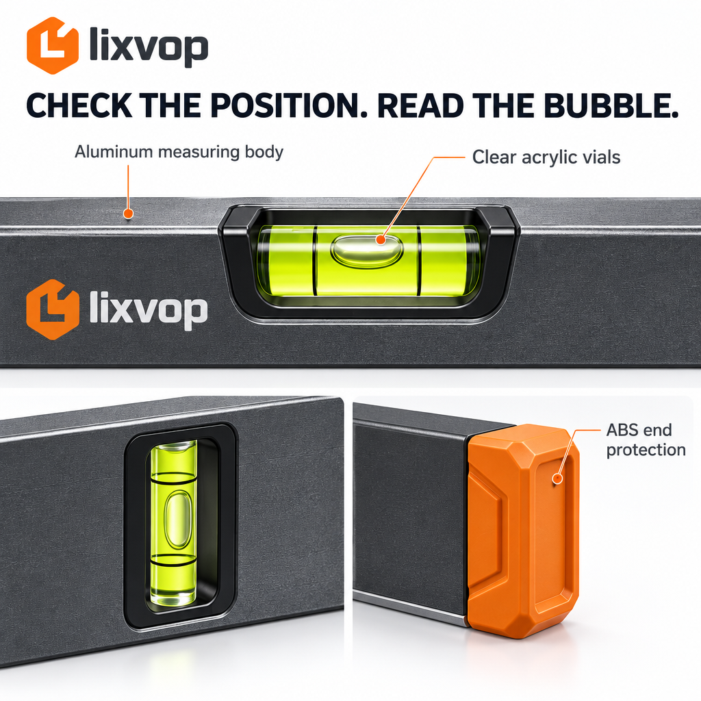 lixvop Compact Torpedo Spirit Level — close-up details