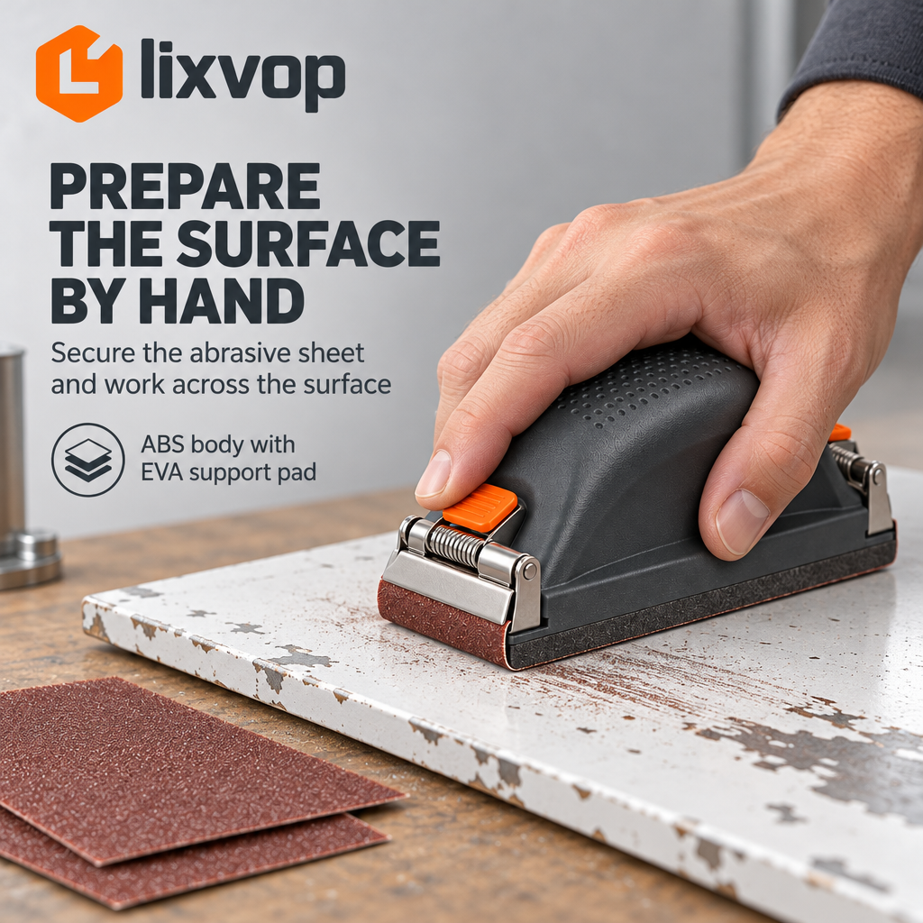 lixvop Ergonomic Hand Sanding Block with Sheets — everyday use