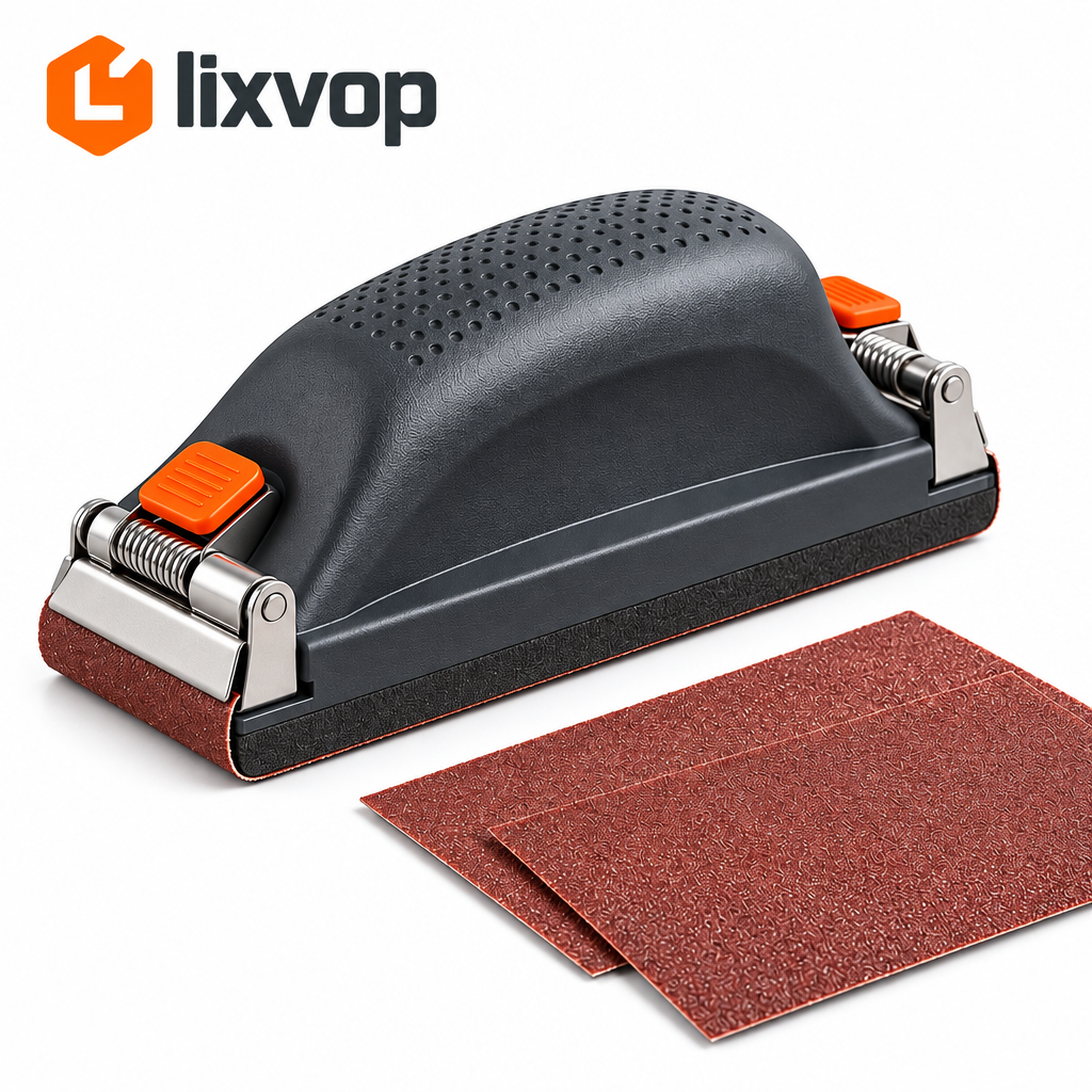 lixvop Ergonomic Hand Sanding Block with Sheets — product presentation